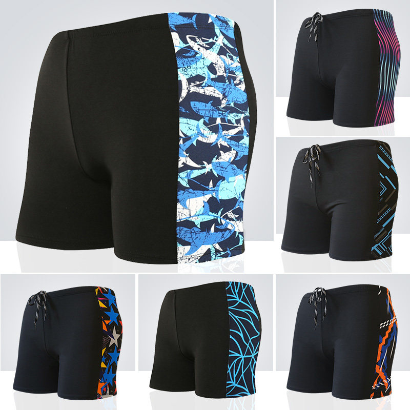 Swimming trunks men spa swimming trunks swimming trunks Han version Pine angle plus fattening up code printing speed dry as a human shorts manufacturer direct
