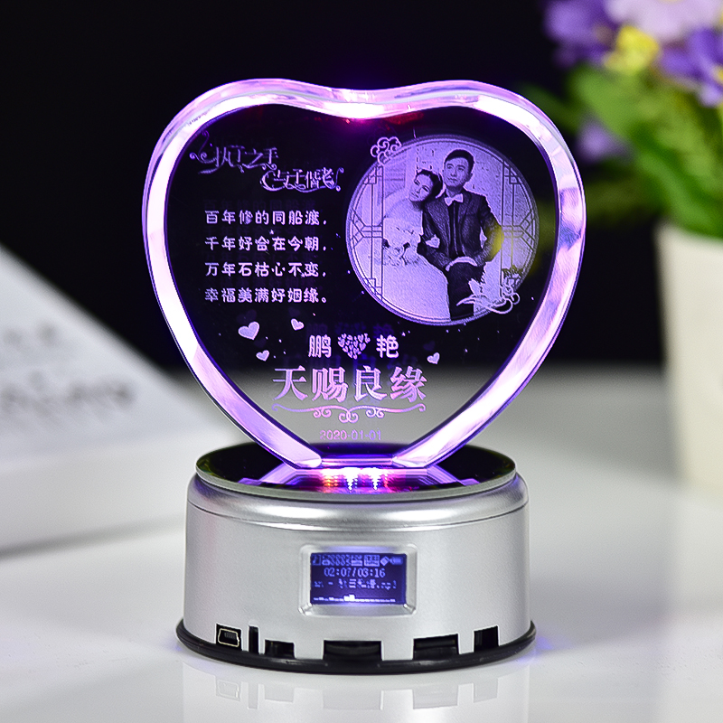 Wedding Custom Water Crystal Ball Music Box Valentine's Day Sky City Creative Birthday Gift Send Wife Girl Friend