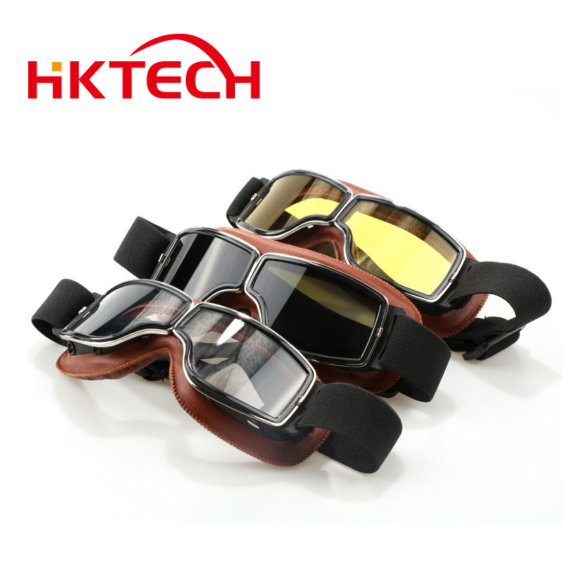 Retro Windproof Glasses Locomotive Safety Helmet Hale Glasses Cross Country Pilot Locomotive Goggle Windproof Rider Glasses