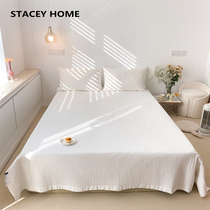 (STACEY) Korean ins wind all-cotton quilted thickened sheet cover blanket minima soft and pro-skin straight bed cover