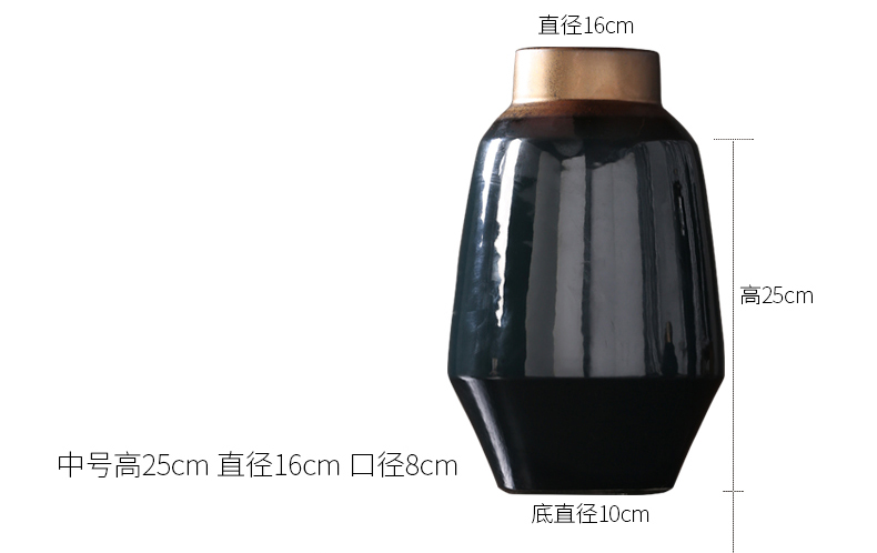 Contracted American light key-2 luxury furnishing articles home decoration ceramic vase inserted between dry flower, flower implement porch example soft outfit