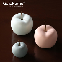 Nordic style ceramic Apple desktop ornaments home living room wine cabinet decorations decoration model room soft decoration