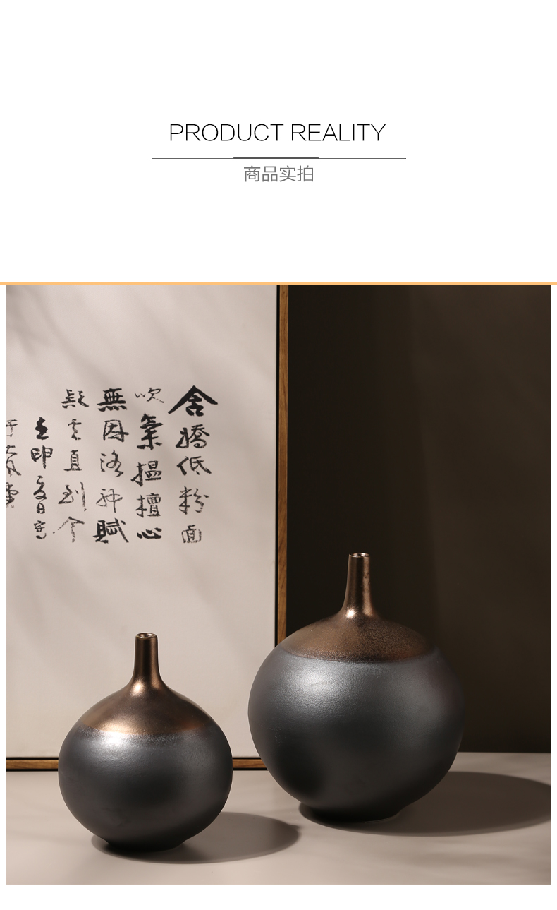 New Chinese style ceramic vases, flower arranging suit creative combination furnishing articles, the sitting room porch restaurant household soft adornment