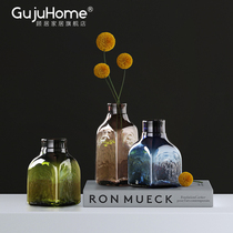 Modern minimalist Nordic Stained Glass Vase ornaments home decorations TV cabinet table hydroponic flower arrangement