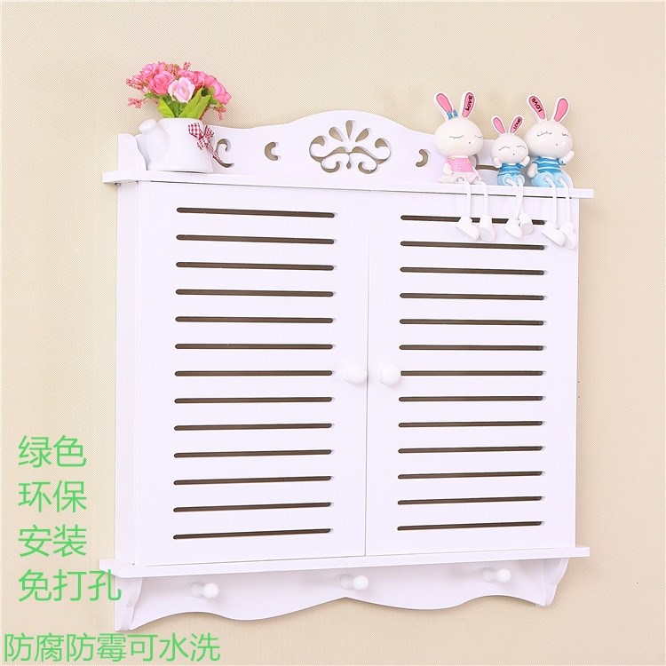 Square network decorative painting personality pendant home improvement home white family double door waterproof meter box cover