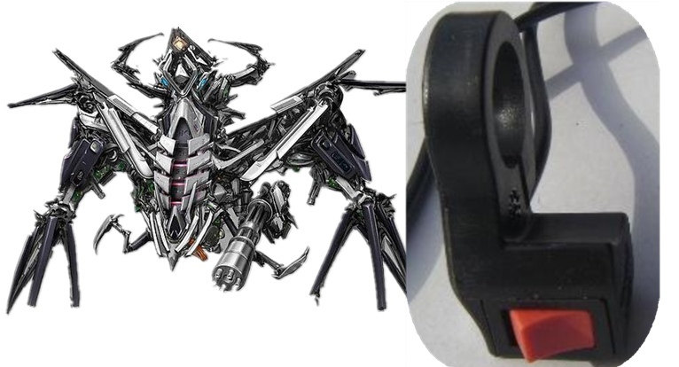 Crown Hyper Value Hot Sell Switch-Five Star DK-104 Luxury High Speed Double-gear Button Electric Vehicle Switch