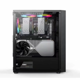 Ураган 5 игровой компьютер корпусы сдержанной стеклянной боковой шар