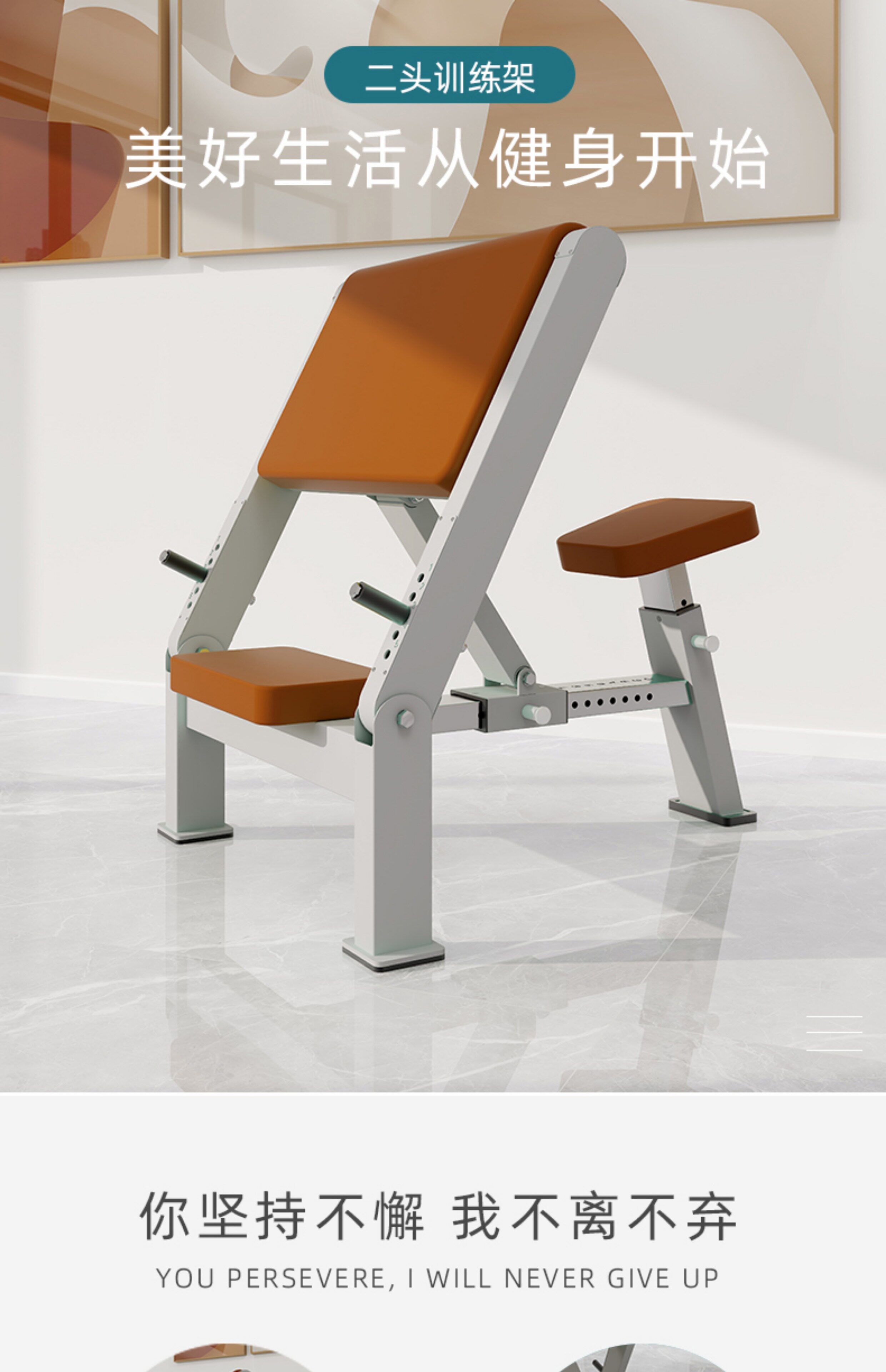 фитнес стол 可调二头肌训练架两用臀桥机多功能杠铃架臀推凳男女健身健美商用 Iron Dr