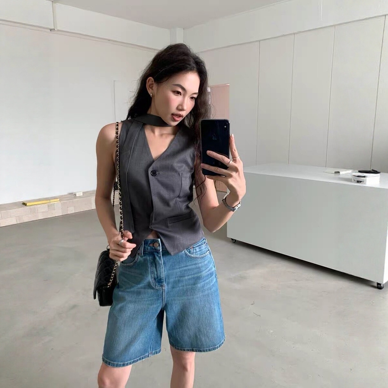 Babu Denim Shorts for Women 68978 Kabodo 2026 Summer New Mid-Length Shorts High-Waisted Slimming Five-Point Shorts Babu Denim Shorts for Women 68978 Kabodo 2026 Summer New Mid-Length Shorts High-Waisted Slimming Five-Point Shorts
