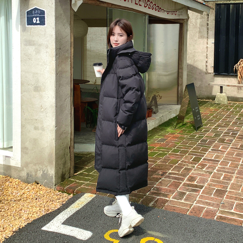 Hei down Jacket for Men and Women, Extra Long, Over-The-Knee, Thickened, Winter White Duck Down, 2026 New Model, Loose Fit for Couples, Popular on Social Media
