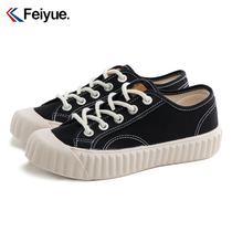 Feiyue leap canvas shoes womens biscuit shoes trend all-match student casual shoes Korean version of low-top soft sole shoes women