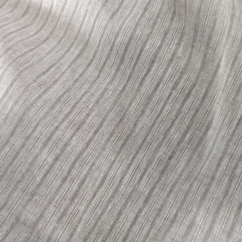 B5838 # 1.4* 2m Linen Cotton Light Gray Striped Jacquard Fabric, Fashionable and Casual, Very Beautiful. B5838 # 1.4* 2m Linen Cotton Light Gray Striped Jacquard Fabric, Fashionable and Casual, Very Beautiful.