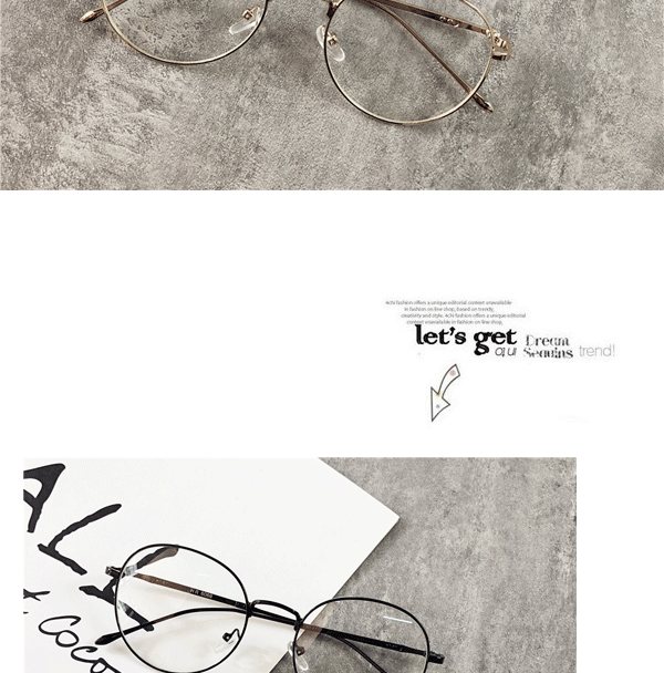 Kính tròn học sinh phiên bản Hàn Quốc của khung gương phẳng mỏng nghệ thuật retro hoang dã có thể được trang bị khung kính cận thị cho nam và nữ kính bảo vệ mắt