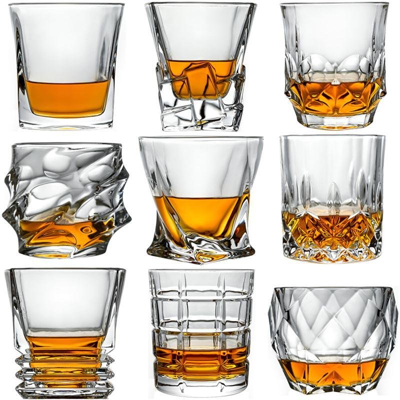 Cross-border Straight Camping Eurostyle Creative Crystal Glass Whisky Wine Glasses Home Foreign Wine Spirits Glasses Water Cups Bar Cups