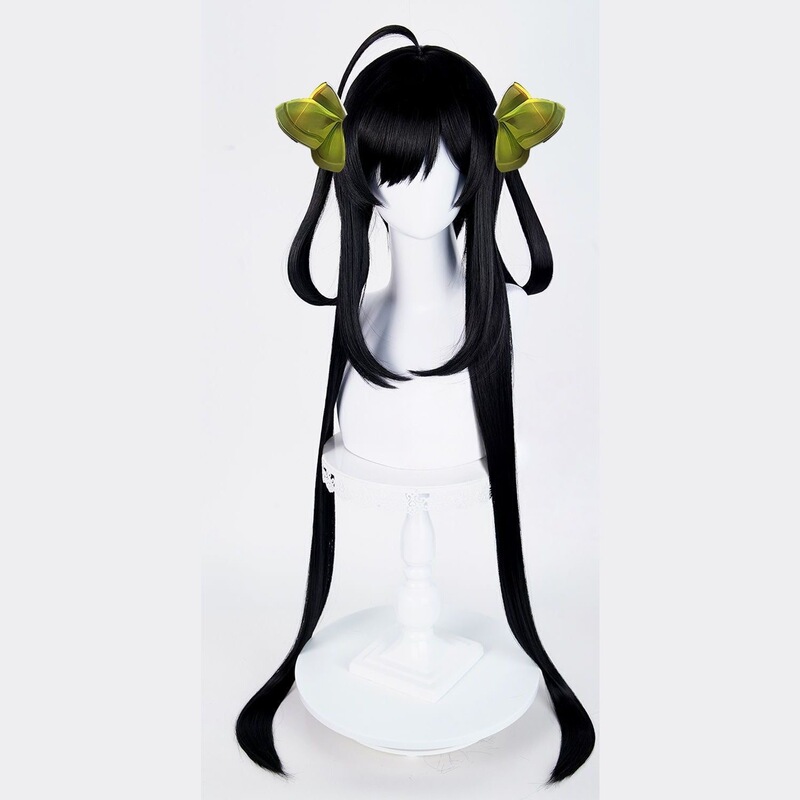 Rose Net Honor of Kings Sun Shangxiang Original Skin Cosplay Wig Scalp Top Black Split-Style Hairpiece