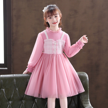Girls autumn princess dress 2021 new autumn children's dress autumn and winter girls spring and autumn gauze dress