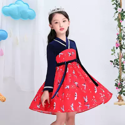 Clearance girl dress 2021 Winter Dress new winter dress children foreign pie plus velvet winter princess dress autumn and winter