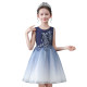 Girls summer dress princess dress foreign style starry sky dress girl flower girl dress fluffy yarn skirt children's dress summer