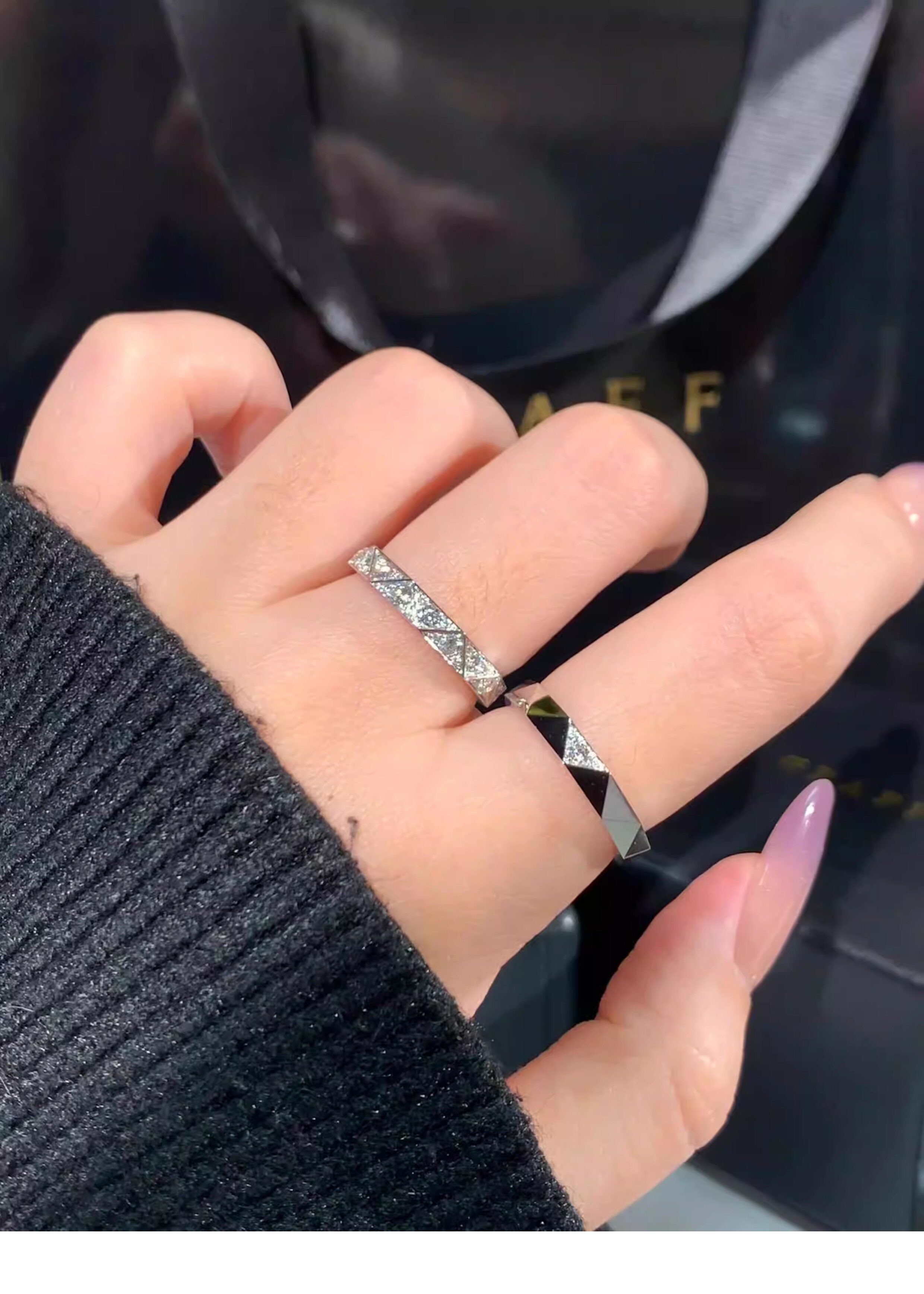 Кольцо 情侣戒指一对闭口结婚纯银18k玫瑰金订婚定制男女轻奢高级感对戒 Other home