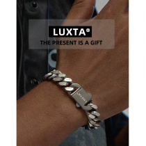 LUXTA original Cuban bracelet concave character BLESS brushed Cuban chain Tide brand personality male and female hip hop