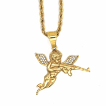 Revenge Angel Revenge Angel necklace pendant in Europe and America hip hop Evil Angel Europe and America hiphop