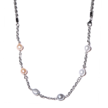 Asap Rocky natural pearl necklace Baroque opposite Pearl Drop type retro European and American fashion hip hop