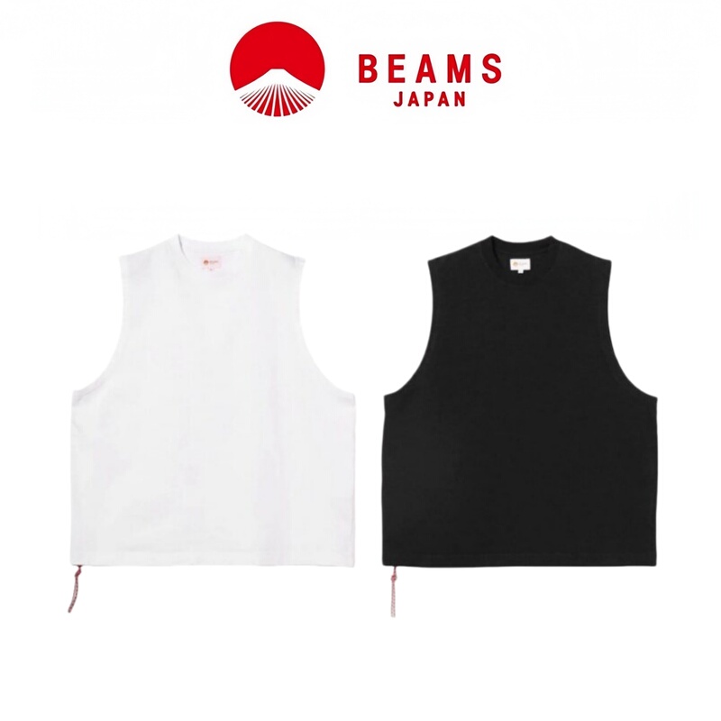 [in Stock] Beams Japan 25Ss Japanese Retro Red String Solid Color Pure Cotton Sleeveless Vest T-Shirt