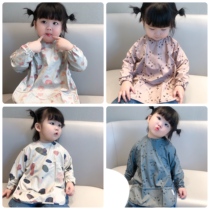 Baby food supplement waterproof anti-dressing bibs to prevent dirty boys and girls Childrens gown