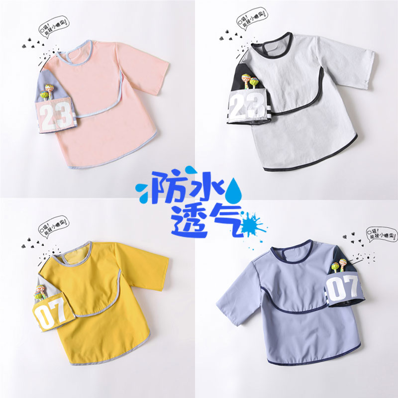 Spring and summer new products Children's eating clothes Baby waterproof anti-dressing Boy girl feeding bib Anti-dirty cover