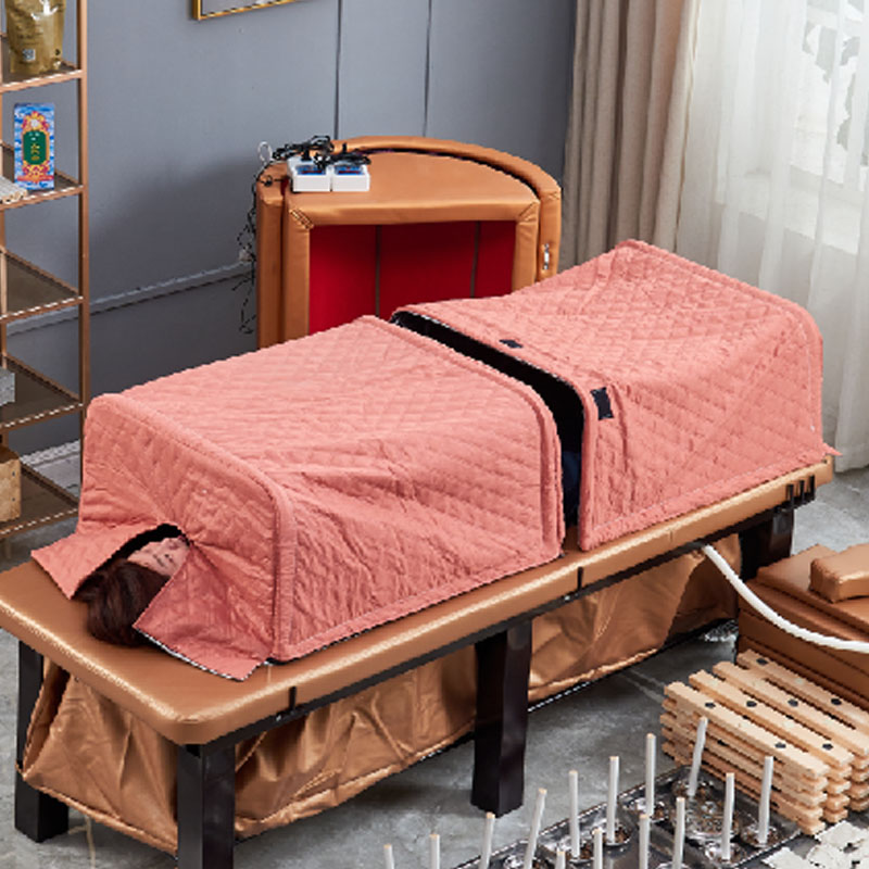 Fumigation Bed Physiotherapy Bed Sweat Steam Bed Rattan Bed Frame Double Flip-flops Removable Fumigation Bed Special Hood