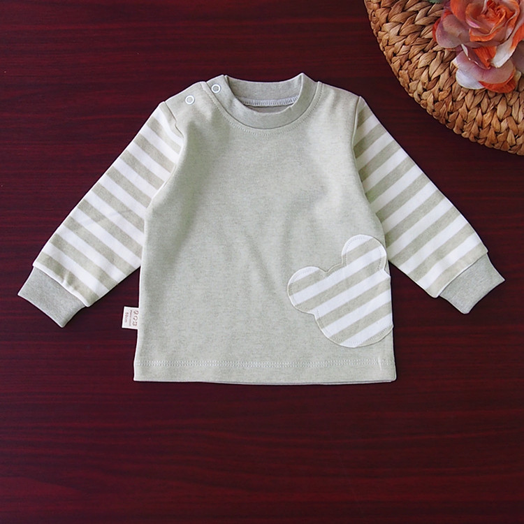 Bộ đồ lót cotton hữu cơ cho bé màu sắc quần áo mùa thu 2 bộ mùa xuân và mùa đông mới quần lót bé gái