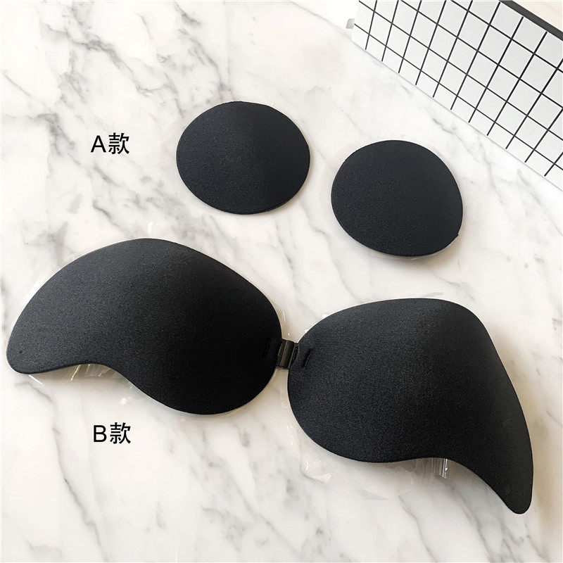 Black wedding dress invisible bra gathered non-slip chest stickers beautiful back silicone bra sexy underwear