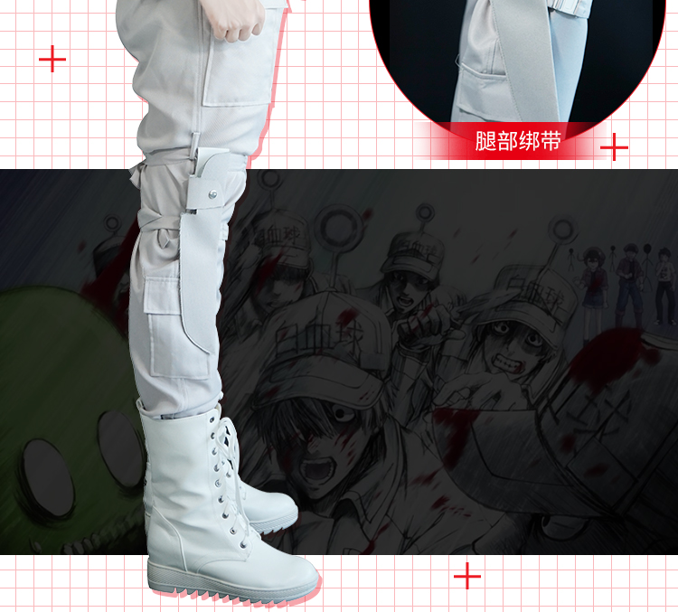 Carlis làm việc tế bào COS quần áo đầy đủ tế bào máu trắng bạch huyết cosplay trang phục đồng phục mũ đạo cụ tại chỗ cosplay