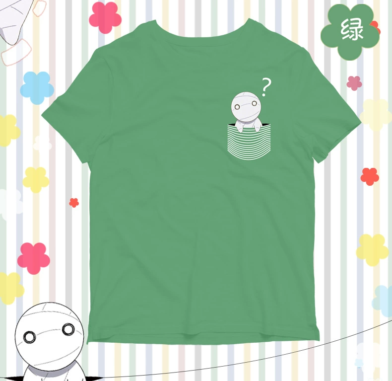 Caris Anime Mummy đến nhà tôi quanh áo phông mùa hè cotton ngắn tay nam và nữ hai nhân dân tệ quần áo hoạt hình sticker ngôi sao