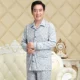 Mùa xuân và mùa thu cotton trung niên nam đồ ngủ mùa thu và mùa đông Mô hình đồ lót nam trung niên dài tay phù hợp với nhà XL đồ bộ mặc nhà cao cấp