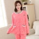 Bộ đồ ngủ cho mẹ dài tay cotton mùa xuân và mùa thu và mẫu mùa đông XL Mẹ chồng trung niên phục vụ nhà mùa hè phù hợp với người già