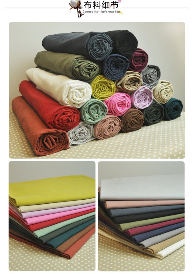 20 màu vải nhuộm Nhật Bản giặt bông handmade tự làm vải cơ bản kapok vải màu rắn vải thô mềm