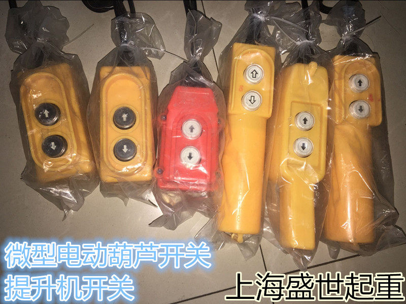 Small crane miniature electric crane handle switch 220v home 2 button control switch up and down controller