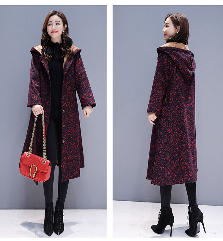 Mùa đông mới màu retro khí chất phong cách quốc gia áo dài nữ áo khoác cotton cộng với nhung dày trên đầu gối quần áo cotton áo khoác đẹp
