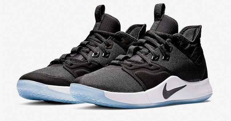 Nike pg3 ngâm tiêu Paul George 3 màu đen và trắng của nam giới giày bóng rổ bạch kim nhân ngày của mẹ Phi hành gia NASA - Giày bóng rổ