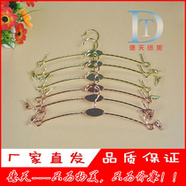 Hot sale thick metal coat hangers high-grade gold underwear hanging inner pants rack bra hanger clothing display iron clip