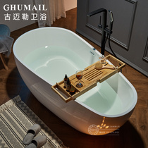 Black Red Bath 1 3-1 7 m acrylic egg-shaped one-piece hotel Home Small family Theme Bathtubs