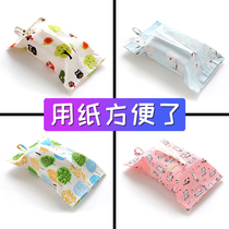 Cloth cotton linen tissue set cute cartoon paper box towel bag living room table meal paper tissue bag tissue box