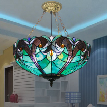 Mediterranean Chandelier Garden Lights Creative lamps Lighting Dining room Glass Living room Bedroom Cafe Blue anti-chandelier