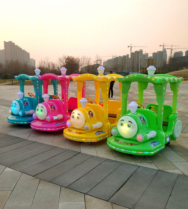 Бампер автомобили 2023新款儿童广场电动卡丁碰碰小汽车公园商场摆摊游乐场发光双人