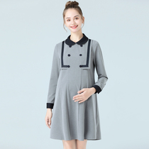 Pregnancy Woman Dress Spring New Long Sleeve Pregnant Woman Dress Dress Woman Fashion Original Interview Tooling for a long dress at work