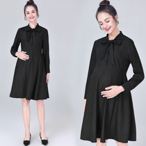 Business maternity clothes 2020 autumn clothes New job job interview work long sleeve pregnant women dress dress