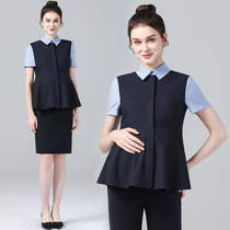 Pregnancy Woman Dress 2022 Spring Summer Dress Pregnant Woman Suit Woman Short Sleeve Shirt Pants Bag Skirt two sets Career Interview to work