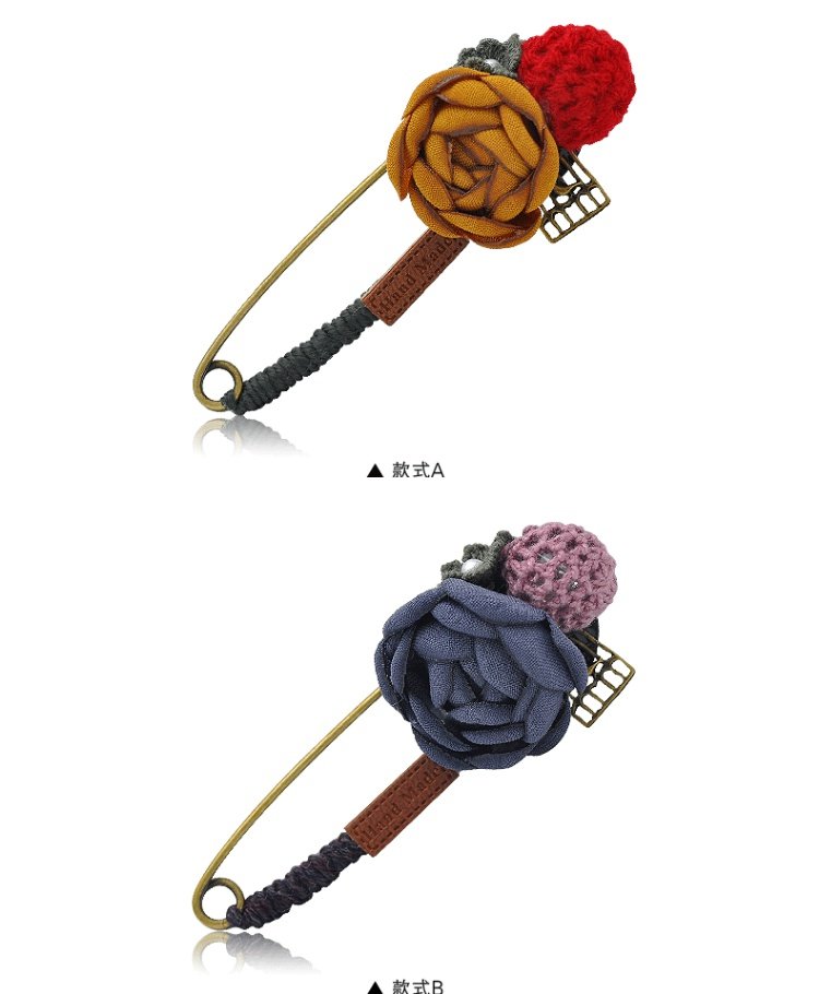 Áo len nịt ngực rhinestone Pin lớn Khăn quàng cổ Trâm Phụ kiện Hàn Quốc Nữ Khăn choàng Khóa Sợi Retro Pin ghim cài cổ áo sơ mi nam