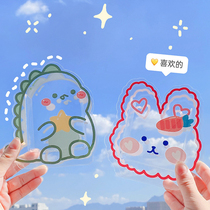 Creative cartoon student stationery acrylic desktop pen holder girl cute transparent makeup brush dormitory storage bucket